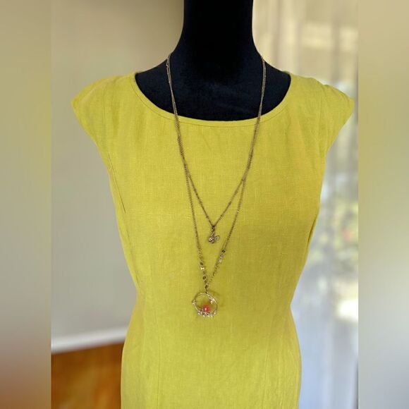 Layfayette 148 New York 100% Linen lined MIDI dress Size 2 - Picture 8 of 13